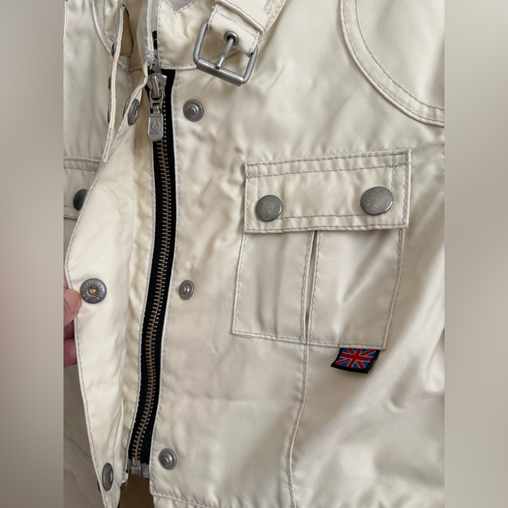 Belstaff Nylon Utility Moto Jacket as seen in Rosalia XS Beige - Picture 5 of 13